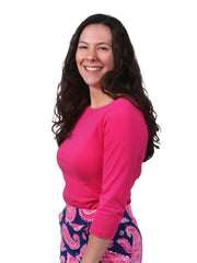 Betsy Boatneck Top Hot Pink
