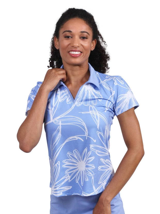 Mer Short Sleeve Polo Blooming