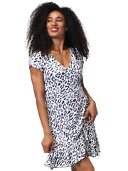 Lola Faux Wrap Dress Kat