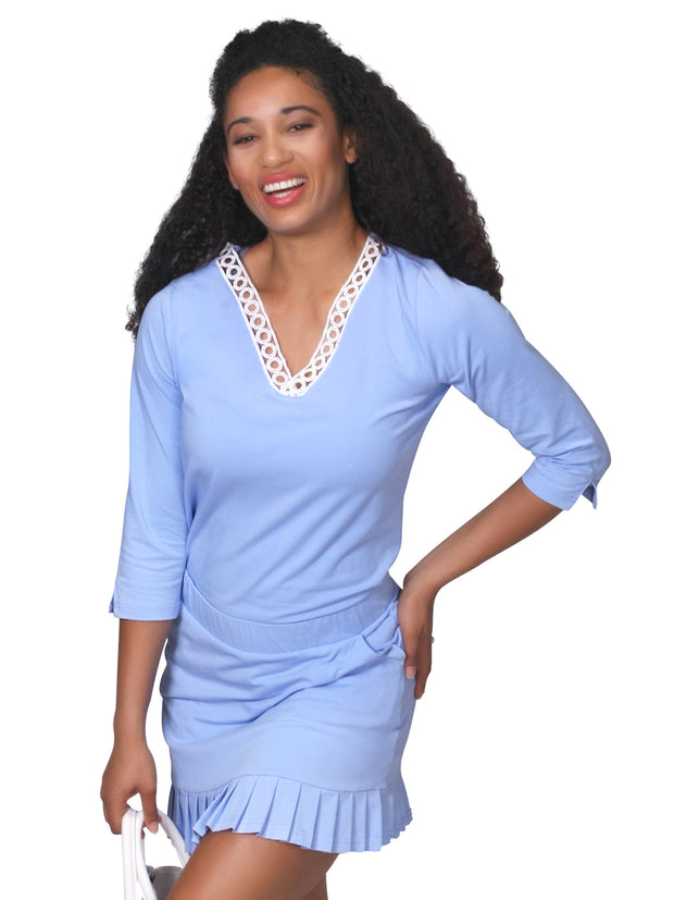 Niki Lace Trimmed Top Peri