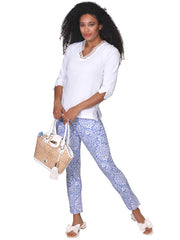 Niki Lace Trimmed Top White