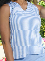 Kitty Tank Top Peri Stripe