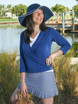 Zoe 3 Way Wrap Navy