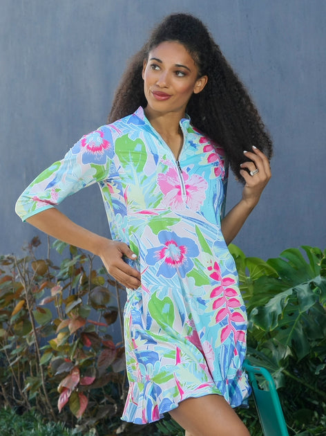 Women's Active 3/4 Sleeve Dresses | SPF 50 & Polo | AnaClare – Tagged ...