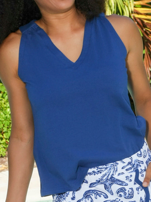 Kitty Tank Top Navy