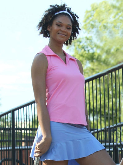 Madison Solid Flounce Skort
